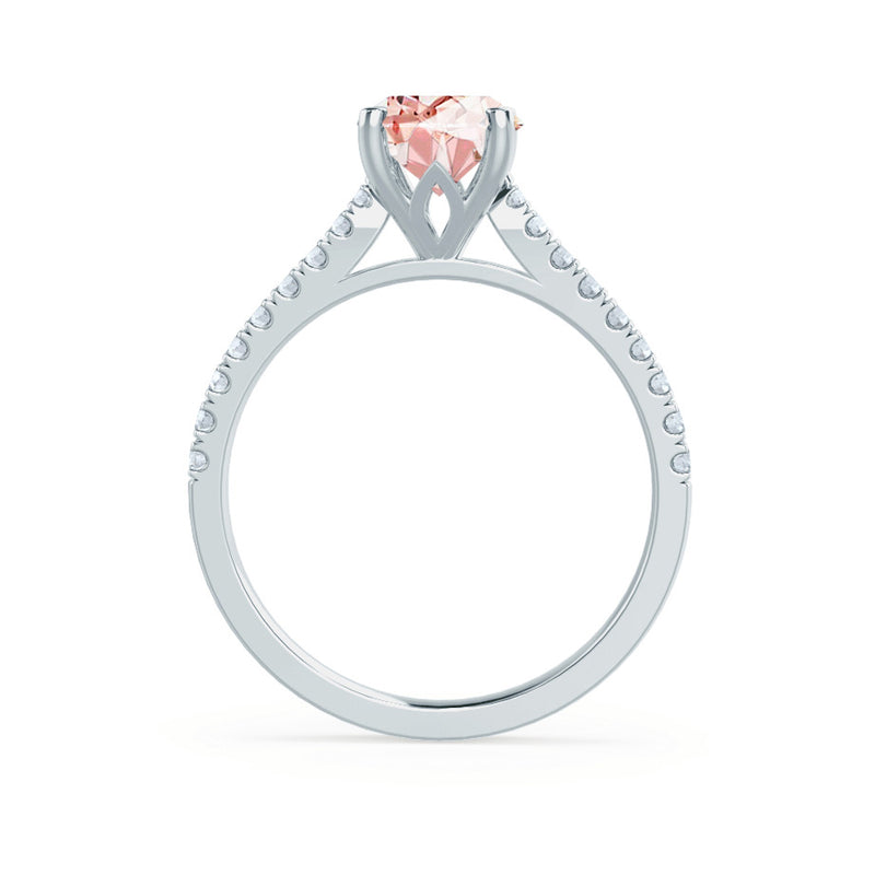 VIOLA - Chatham® Round Champagne True Sapphire Solitaire Engagement Ring 950 Platinum