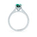 VIOLA - Round Emerald Solitaire Engagement Ring 18k White Gold