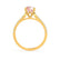 VIOLA - Round Champagne True Sapphire Solitaire Engagement Ring 18k Yellow Gold