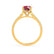 VIOLA - Round Ruby Solitaire Engagement Ring 18k Yellow Gold