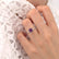 LIVELY - Cushion Alexandrite 950 Platinum Petite Hidden Halo Pavé Shoulder Set Ring