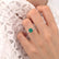 LIVELY - Cushion Emerald 18k Rose Gold Petite Hidden Halo Pavé Shoulder Set Ring