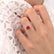 LIVELY - Cushion Ruby 18k Yellow Gold Petite Hidden Halo Pavé Shoulder Set Ring