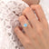 LIVELY - Cushion Aqua Spinel 18k Yellow Gold Petite Hidden Halo Pavé Shoulder Set Ring