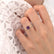 LIVELY - Cushion Alexandrite 18k Yellow Gold Petite Hidden Halo Pavé Shoulder Set Ring