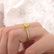 LIVELY - Cushion Yellow Sapphire 18k Yellow Gold Petite Hidden Halo Pavé Shoulder Set Ring