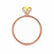 LIVELY - Cushion Yellow Sapphire 18k Rose Gold Petite Hidden Halo Pavé Shoulder Set Ring