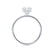LIVELY - Cushion Natural Diamond 18k White Gold Petite Hidden Halo Pavé Shoulder Set Engagement Ring Lily Arkwright