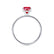 LIVELY - Cushion Ruby 950 Platinum Petite Hidden Halo Pavé Shoulder Set Ring