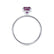 LIVELY - Cushion Alexandrite 18k White Gold Petite Hidden Halo Pavé Shoulder Set Ring