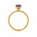 LIVELY - Cushion Alexandrite 18k Yellow Gold Petite Hidden Halo Pavé Shoulder Set Ring