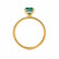 LIVELY - Cushion Emerald 18k Yellow Gold Petite Hidden Halo Pavé Shoulder Set Ring
