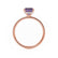 LIVELY - Chatham® Emerald Alexandrite & Diamond 18k Rose Gold Petite Hidden Halo Pavé Shoulder Set Ring
