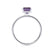 LIVELY - Chatham® Emerald Alexandrite & Diamond 18k White Gold Petite Hidden Halo Pavé Shoulder Set Ring