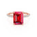 LIVELY - Emerald Ruby & Diamond 18k Rose Gold Petite Hidden Halo Pavé Shoulder Set Ring