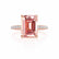 LIVELY - Emerald Champagne Sapphire & Diamond 18k Rose Gold Petite Hidden Halo Pavé Shoulder Set Ring