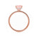 LIVELY - Emerald Champagne Sapphire & Diamond 18k Rose Gold Petite Hidden Halo Pavé Shoulder Set Ring