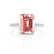 LIVELY - Emerald Champagne Sapphire & Diamond Platinum Petite Hidden Halo Pavé Shoulder Set Ring