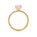 LIVELY - Emerald Champagne Sapphire & Diamond 18k Yellow Gold Petite Hidden Halo Pavé Shoulder Set Ring