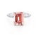 LIVELY - Emerald Champagne Sapphire & Diamond Platinum Petite Hidden Halo Pavé Shoulder Set Ring