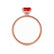 LIVELY - Emerald Ruby & Diamond 18k Rose Gold Petite Hidden Halo Pavé Shoulder Set Ring