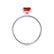 LIVELY - Emerald Ruby & Diamond Platinum Petite Hidden Halo Pavé Shoulder Set Ring