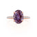 LIVELY - Oval Alexandrite 18k Rose Gold Petite Hidden Halo Pavé Shoulder Set Ring