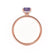 LIVELY - Oval Alexandrite 18k Rose Gold Petite Hidden Halo Pavé Shoulder Set Ring