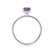 LIVELY - Oval Alexandrite 18k White Gold Petite Hidden Halo Pavé Shoulder Set Ring