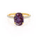 LIVELY - Oval Alexandrite 18k Yellow Gold Petite Hidden Halo Pavé Shoulder Set Ring