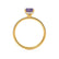 LIVELY - Oval Alexandrite 18k Yellow Gold Petite Hidden Halo Pavé Shoulder Set Ring