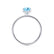 LIVELY - Oval Aqua Spinel 18k White Gold Petite Hidden Halo Pavé Shoulder Set Ring