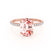 LIVELY - Oval Champagne Sapphire 18k Rose Gold Petite Hidden Halo Pavé Shoulder Set Ring