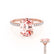 LIVELY - Oval Champagne Sapphire 18k Rose Gold Petite Hidden Halo Pavé Shoulder Set Ring