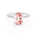 LIVELY - Oval Champagne Sapphire 950 Platinum Petite Hidden Halo Pavé Shoulder Set Ring