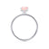 LIVELY - Oval Champagne Sapphire 950 Platinum Petite Hidden Halo Pavé Shoulder Set Ring