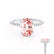 LIVELY - Oval Champagne Sapphire 950 Platinum Petite Hidden Halo Pavé Shoulder Set Ring