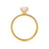 LIVELY - Oval Champagne Sapphire 18k Yellow Gold Petite Hidden Halo Pavé Shoulder Set Ring
