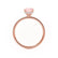 LIVELY - Oval Champagne Sapphire 18k Rose Gold Petite Hidden Halo Pavé Shoulder Set Ring