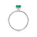 LIVELY - Oval Emerald 18k White Gold Petite Hidden Halo Pavé Shoulder Set Ring