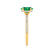 LIVELY - Oval Emerald 18k Yellow Gold Petite Hidden Halo Pavé Shoulder Set Ring