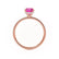 LIVELY - Oval Pink Sapphire 18k Rose Gold Petite Hidden Halo Pavé Shoulder Set Ring