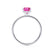 LIVELY - Oval Pink Sapphire 950 Platinum Petite Hidden Halo Pavé Shoulder Set Ring