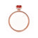 LIVELY - Oval Ruby 18k Rose Gold Petite Hidden Halo Pavé Shoulder Set Ring