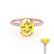 LIVELY - Oval Yellow Sapphire 18k Rose Gold Petite Hidden Halo Pavé Shoulder Set Ring