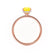 LIVELY - Oval Yellow Sapphire 18k Rose Gold Petite Hidden Halo Pavé Shoulder Set Ring
