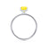 LIVELY - Oval Yellow Sapphire 18k White Gold Petite Hidden Halo Pavé Shoulder Set Ring