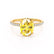 LIVELY - Oval Yellow Sapphire 18k Yellow Gold Petite Hidden Halo Pavé Shoulder Set Ring