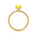 LIVELY - Oval Yellow Sapphire 18k Yellow Gold Petite Hidden Halo Pavé Shoulder Set Ring