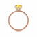 LIVELY - Princess Yellow Sapphire 18k Rose Gold Petite Hidden Halo Pavé Shoulder Set Ring